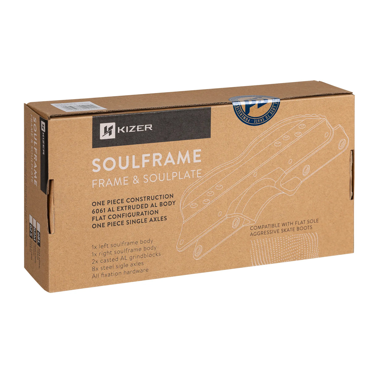 SKA800049 KIZER Soulframe 60 | UFS | Aluminium Flat Soulframe | 1-Paar | Aggressive Inline Skating Frames Soulplates Soul Plate Aggressive Inline Frames Aggressive Inline Schienen Stunt Schienen Stunt Frames Flat Frames UFS Universal Frame System Rollerblade Frames Stunt Skating Spacer Inline Skating Inliner Skateschule und Skateshop Weil am Rhein SkaMiDan Lörrach Freiburg Basel Deutschland Germany