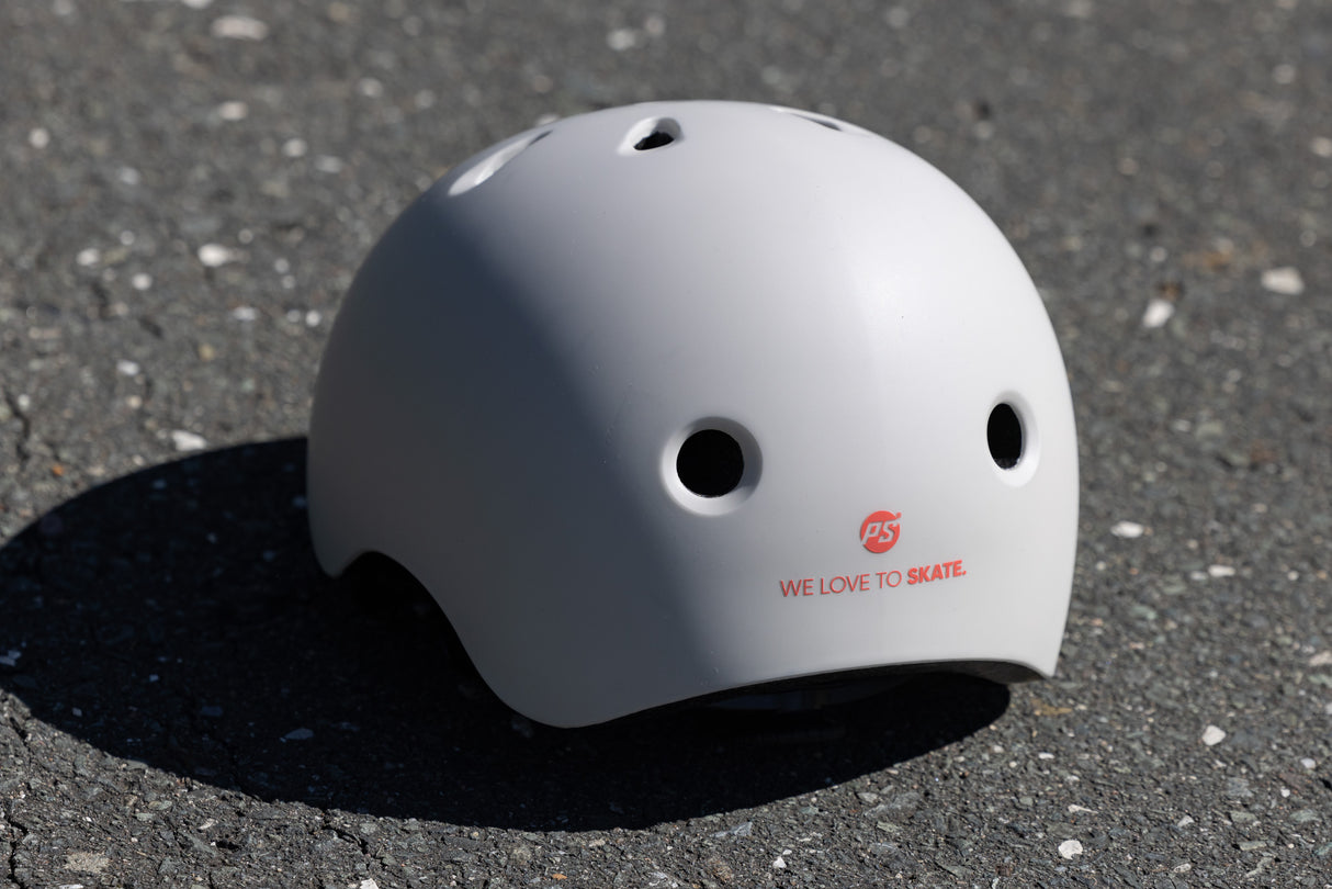 SKA903325 POWERSLIDE Urban Sustained Grey | Beige + Grau | Größenverstellbar | Kinder + Erwachsene | Stunt Skatehelm
