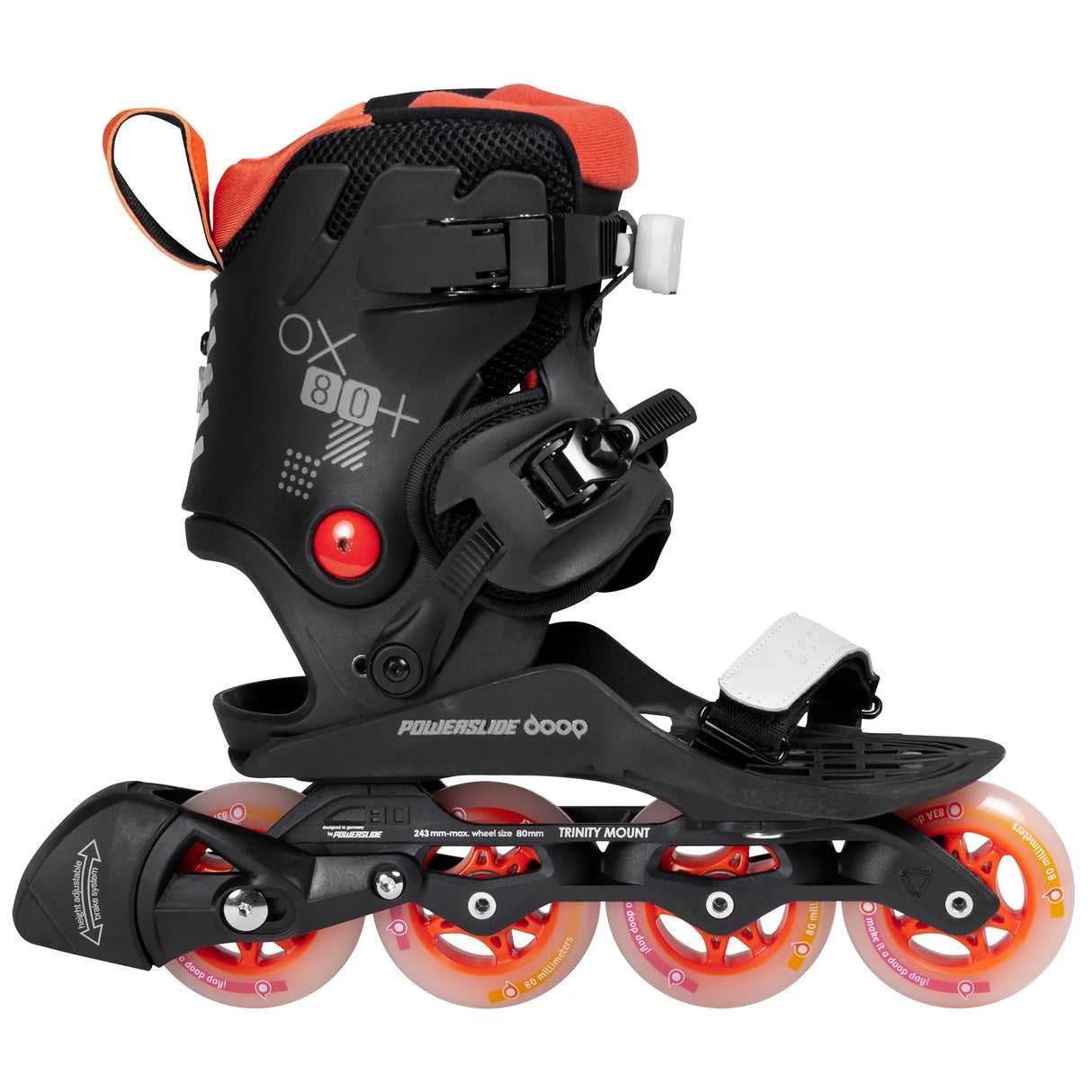 Rental | Powerslide Doop Orange Sunset 80 | Trinity X | Step-In Inline Skates