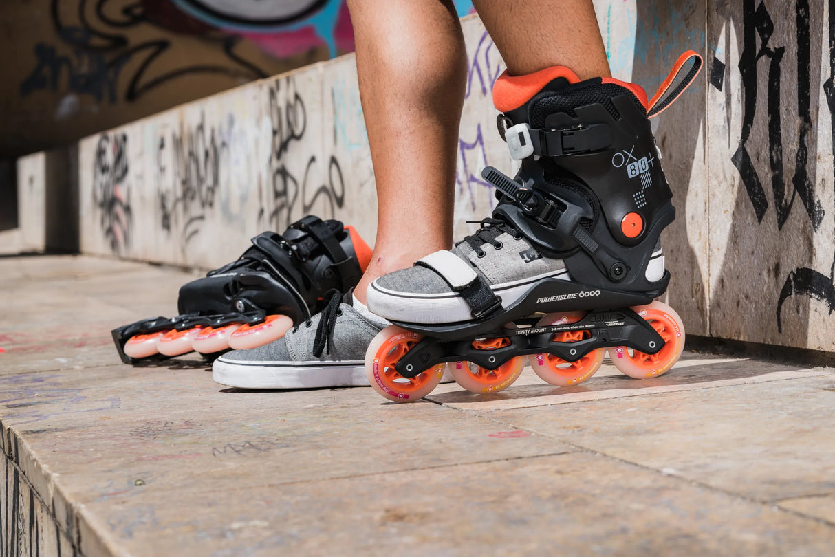 Rental | Powerslide Doop Orange Sunset 80 | Trinity X | Step-In Inline Skates