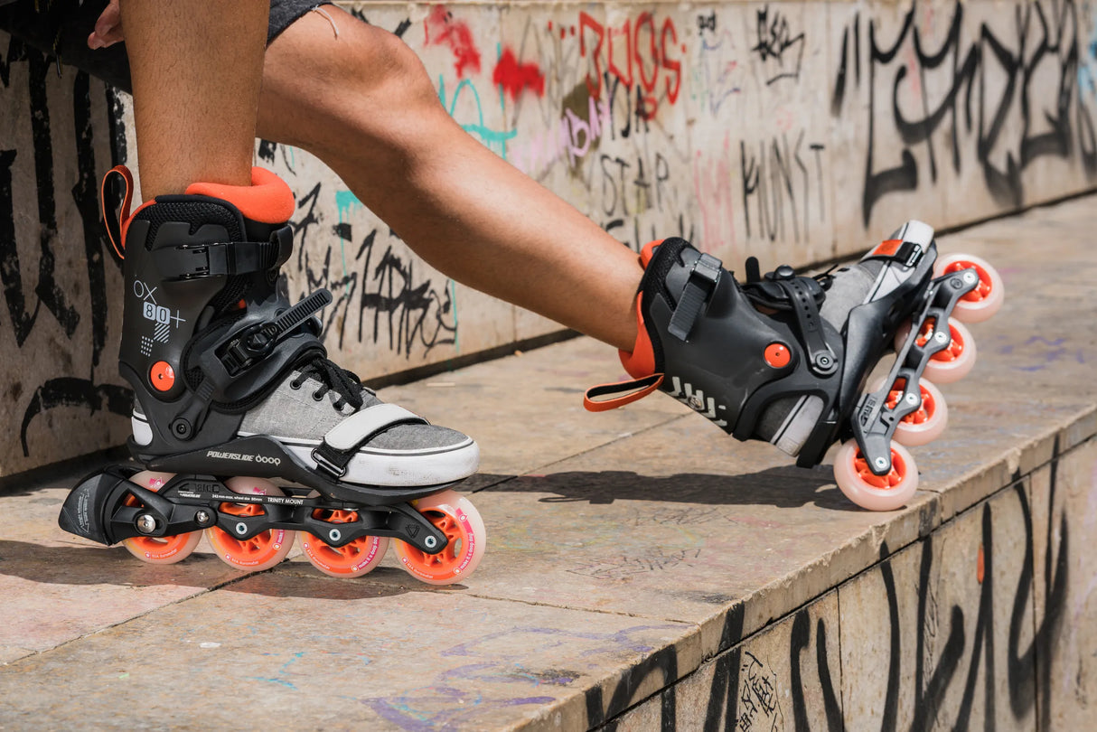 Rental | Powerslide Doop Orange Sunset 80 | Trinity X | Step-In Inline Skates