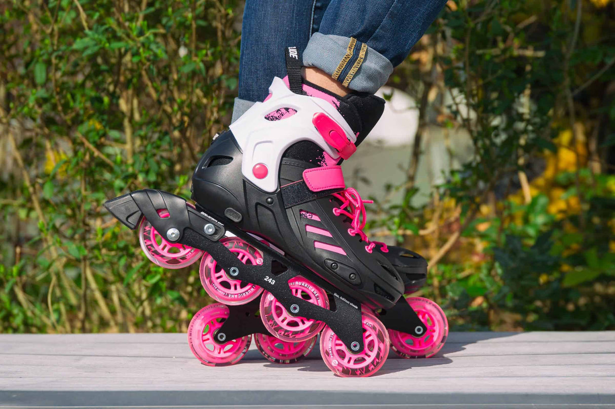 SKA940670 POWERSLIDE One Khaan Junior SQD Pink adj. | Größenverstellbar | Pink | Kinder Inlineskates | Größenverstellbar für Kinder