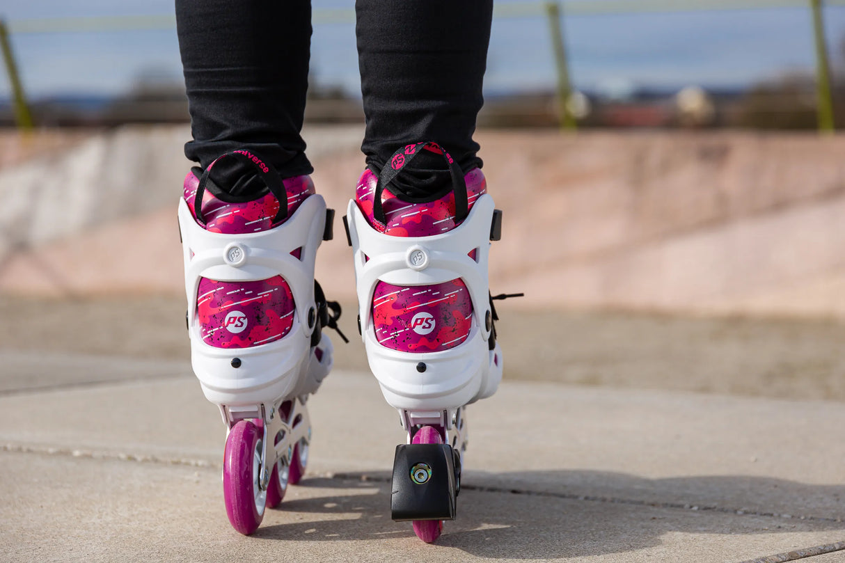 SKA940689 POWERSLIDE Phuzion Universe Pink 3W XXII Kinder Inlineskates Kinder Inliner Kids Skates Rollerblades Inlineskates für Kinder Junior Skates Verstellbare Skates Größenverstlelbare Inlineskates für Kinder Kinder Inliner Kids Inliner Kids Rollerblades Urban Inline Skating Urban Inline Skating Freeskates City Skates Fitness Inliner Sport Skates Sport Inliner Rollerblades Rollerblading Lörrach Freiburg Basel Inliner Skateschule und Skateshop Weil am Rhein SkaMiDan Deutschland Germany