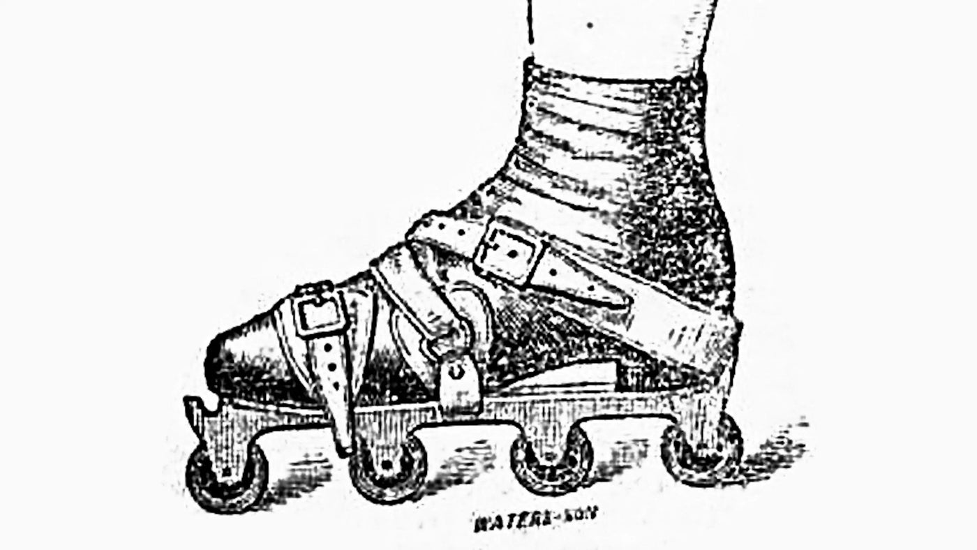Inlineskates aus dem Jahre 1823 – Quelle: Wikimedia Commons