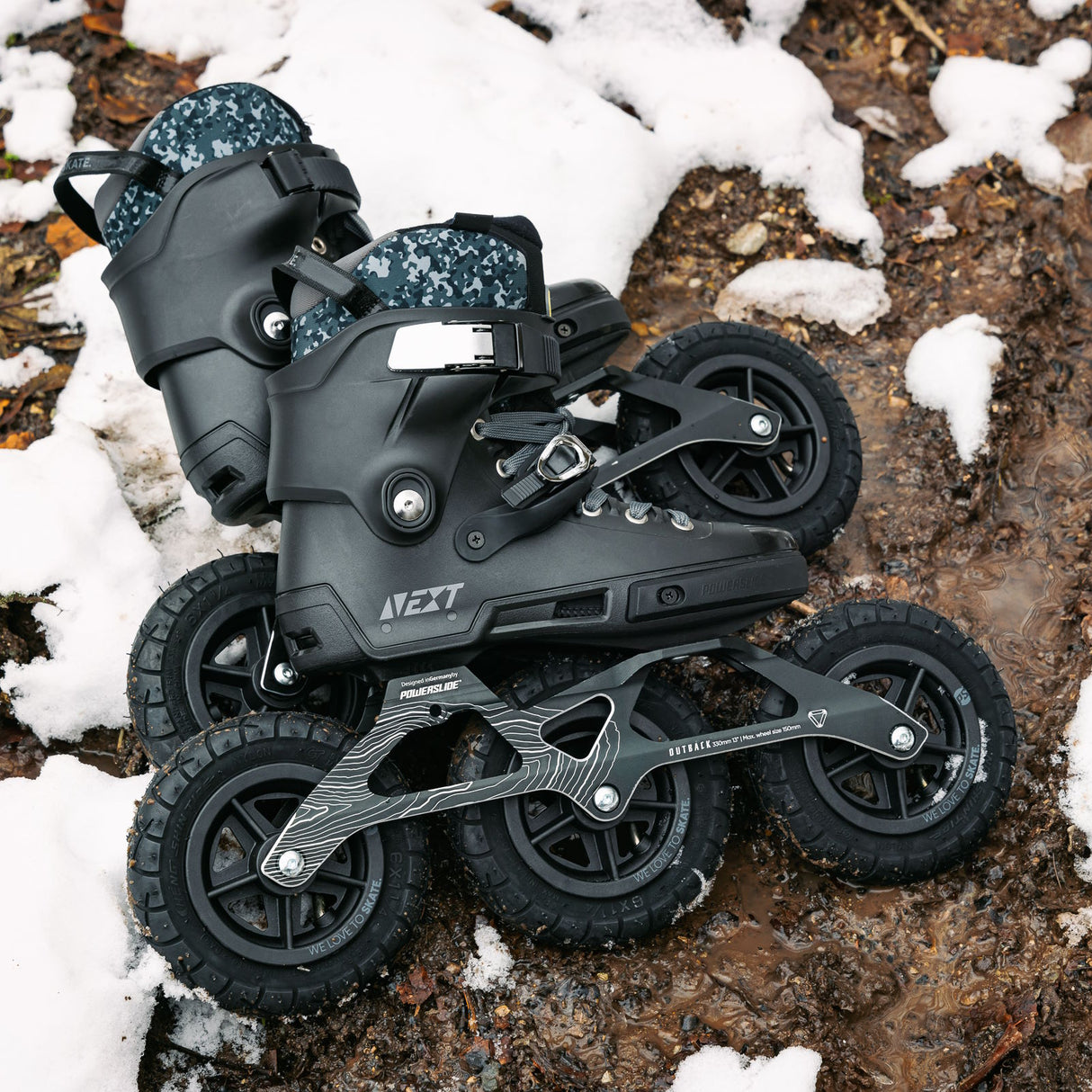 SKA908337 POWERSLIDE Next Outback 150 XXI SUV | Trinity X | Offroad Inlineskates Trinity X Offroad Inline Skating Off-road inline skates offroad inliner SUV skates SUV Rollerblades SUV Inlnineskates SUV Air Wheels Air Rims Air Tire Off-Road Skating SUV Skating Off road inline skating off road blading Urban Inlineskate Fitness Inlineskates Inlineskates Sport Inline Skates Rollerblades Urban Inline Skating Urban Inline Skating Freeskates Trainng Skates Strecken Skates Trinity Skates Einsteiger Beginner Inline