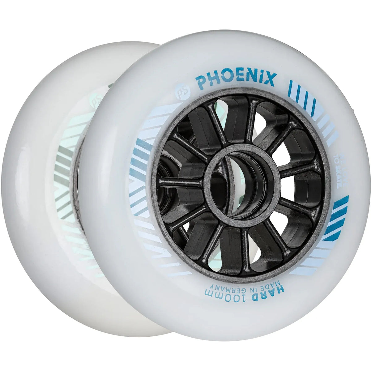 POWERSLIDE Phoenix 100mm DD Wheels | Medium & Hard | Made in Germany | Fitness & Speed Inline Rollen