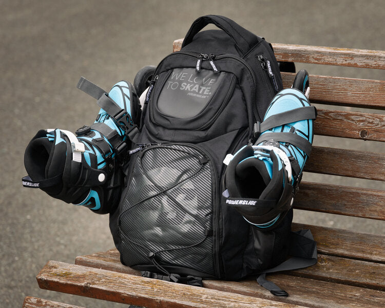 SKA907087 POWERSLIDE We Love To Skate Backpack Black | Schwarzer Skaterucksack | Rucksack mit Skatehalterung style skating aggressive skating stunt skating aggressive inline trick skaten Urban Inlineskates Freestyle Inlineskates Free Skates Slalom Skates Freestyle Inlineskates Freestyle Rollerblades Slalom Blades Urban Inlineskates Freeskates Fitness Inlineskates Inlineskates Sport Inline Skates Rollerblades Urban Inline Skating Urban Inline Skating Freeskates Trainng Skates Strecken Skates Trinity Skates E