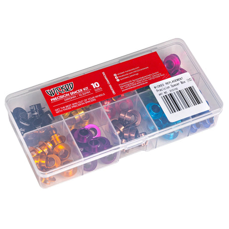SKA310100 WICKED Precision spacer kit Spacer Box 9,90mm bis 10,35mm| Typ 608 | 80-PackAdjustable AL Spacer 8mm Anpassbare Aluminium-Spacer Inline Skating Rollerblading Blading Abstandshalter Distanzscheiben Undercover Spacer Wheel Spacer Rollen Spacer Kugellager Spacer Stunt Skating Spacer Inline Skating Inliner Skateschule und Skateshop Weil am Rhein SkaMiDan Lörrach Freiburg Basel Deutschland Germany