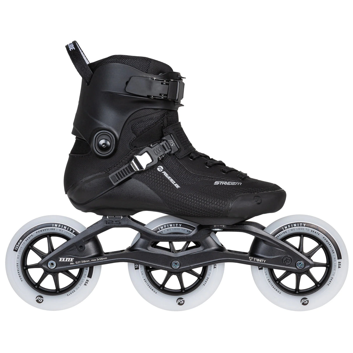 SKA904650 POWERSLIDE Stream Classic 125 | 318mm | Schwarz | Trinity X Mounting | Speed Inlineskates | Speed & Marathon Inlineskate