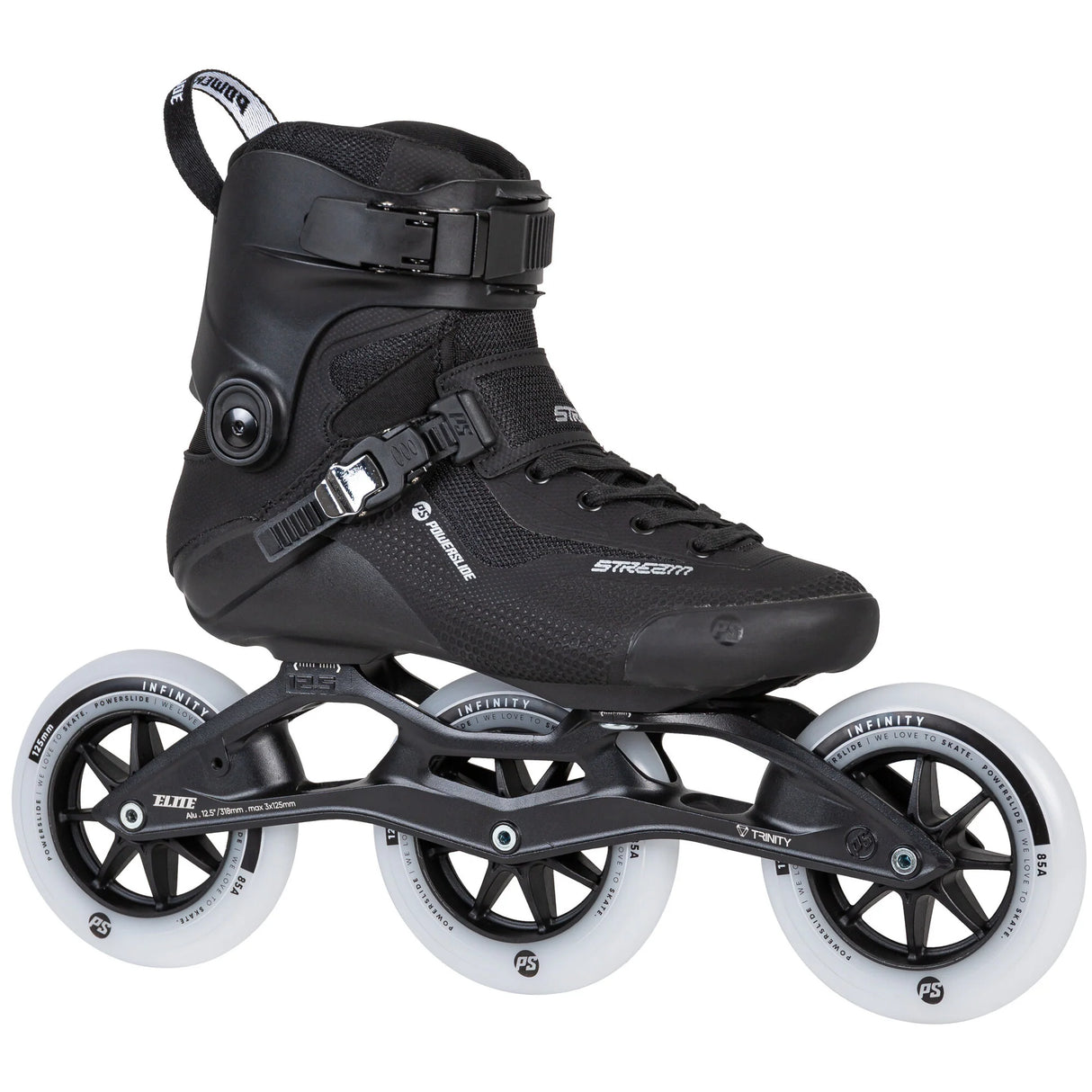 SKA904650 POWERSLIDE Stream Classic 125 | 318mm | Schwarz | Trinity X Mounting | Speed Inlineskates | Speed & Marathon Inlineskate