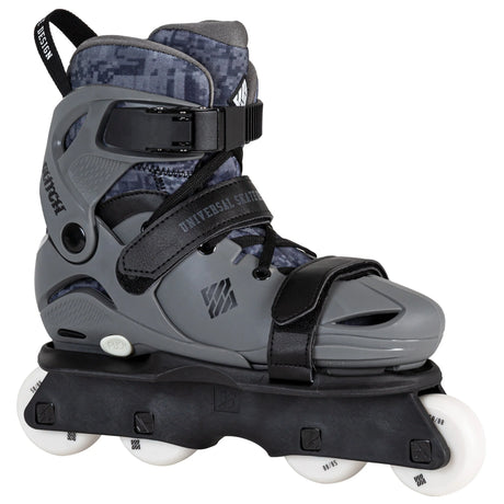 SKA700352 USD Glitch Grey Black adj. Kids Park Skates | Stunt Skates | Aggressive Inlineskates | UFS | Größenverstellbar | Stunt Skates | UFS | Aggressive Inlineskates | Kinder Stuntstakes | replacements replacement axle spare parts Ersatzteile Achsen Ersatzachsen für Inlineskates Rollerblades inline skating Freestyle Powerslide Tau Inlineskates Rollerblades Powerslide Skates Powerslide Hardcore Evo Inliner Skateschule und Skateshop Weil am Rhein SkaMiDan Deutschland Germany Lörrach Freiburg Basel