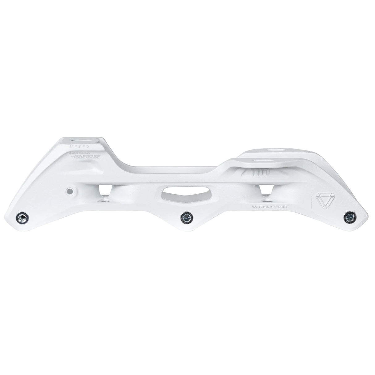 SKA520019_POWERSLIDE Trinity Elite Casted AL Frame 3×110 243mm White Trinity-X Trnity X Inliner Schienen Frames Trinity Frames Powerslide Schienen Wechseln Inlineskates Rollerblades Rollschuhe Rollerskates Inliner Skateschule und Skateshop SkaMiDan Weil am Rhein Lörrach Freiburg Basel