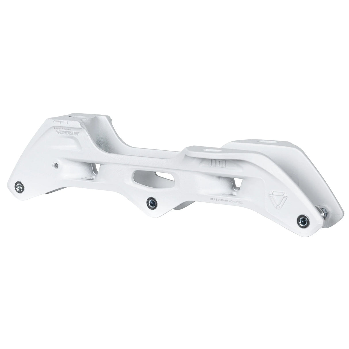 SKA520019_POWERSLIDE Trinity Elite Casted AL Frame 3×110 243mm White Trinity-X Trnity X Inliner Schienen Frames Trinity Frames Powerslide Schienen Wechseln Inlineskates Rollerblades Rollschuhe Rollerskates Inliner Skateschule und Skateshop SkaMiDan Weil am Rhein Lörrach Freiburg Basel