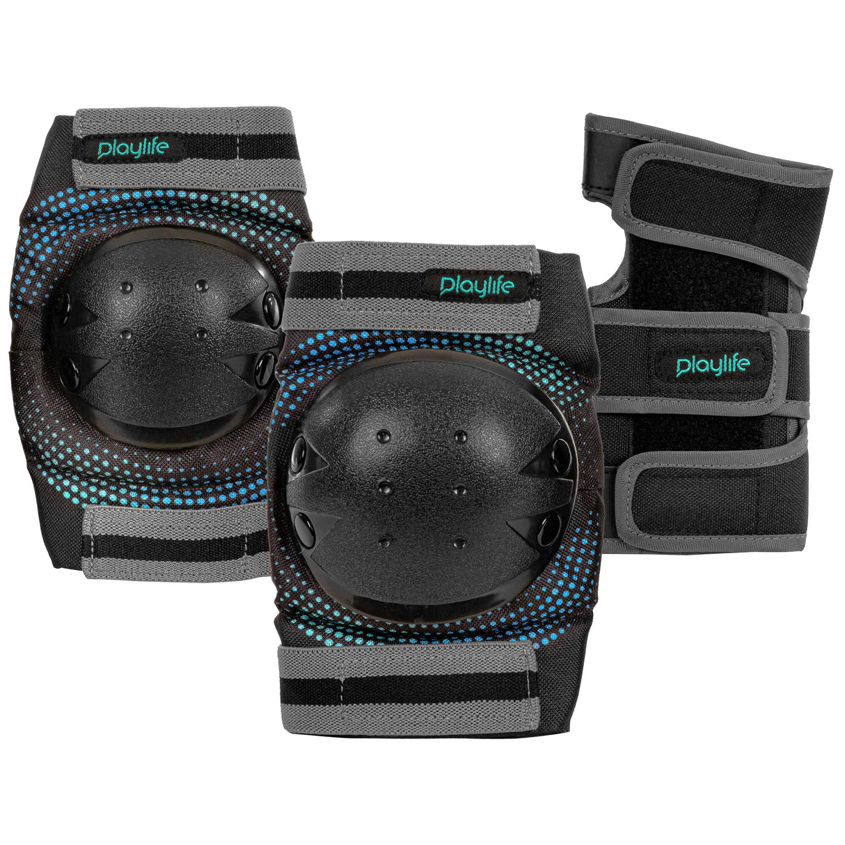 SKA880332 PLAYLIFE Joker Blue Glow Kids Tri-Pack Schoner Schützerset Gelenkschutz Schützer Schoner Inliner Schoner Inline Schützer protectors skate Skate Schützer Inliner Schützer Schutzausrüstung Fingerschutz Handschuhe inline skating inliner inlineksaten rollerbladen rollerskaten Inlineskates Rollerblades Fitness Skates Slalom Skates rollerblades rollerblading inline skating Lörrach Freiburg Basel Inliner Skateschule und Skateshop Weil am Rhein SkaMiDan