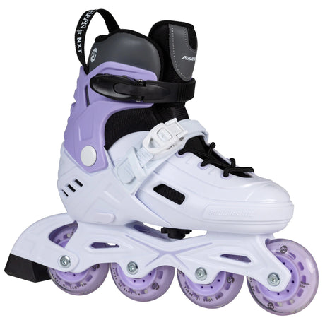 SKA940701 POWERSLIDE Khaan Junior NXT White adj | Weiß + Lila | Kinder Inlineskates | Größenverstellbar | Größenverstellbar für Kinder Inlineskates Kinder Inliner Kids Skates Rollerblades Inlineskates für Kinder Junior Skates Verstellbare Skates Größenverstlelbare Inlineskates für Kinder Kinder Inliner Kids Inliner Kids Rollerblades Urban Inline Skating Urban Inline Skating Freeskates City Skates Fitness Inliner Sport Skates Sport Inliner Rollerblades Rollerblading Lörrach Freiburg Basel Inliner Skateschule