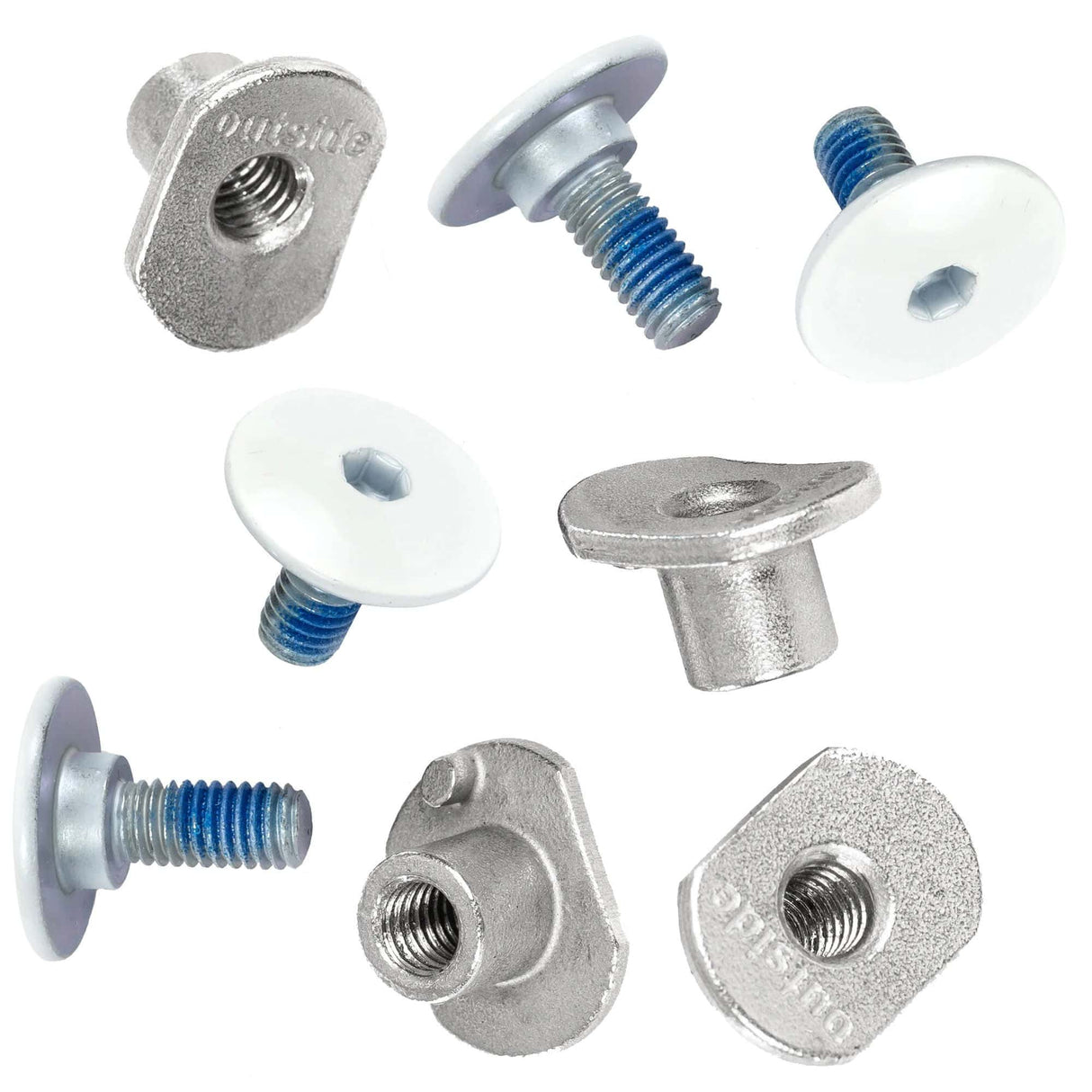 SKA710217 USD Aeon Cuff Screw Set White | Generation II | Für rockerbare Aeon und Swell Cuffs | 4-Pack | 1-Set USD Aeon Skates Replacements Spare Parts Screws Schrauben Schnallen Inliner Schnallen Buckles Next Schnalle Zoom Schnalle Kaze Schnalle Swell Schnalle Inliner Skateschule und Skateshop Weil am Rhein SkaMiDan Deutschland Germany Lörrach Freiburg Basel