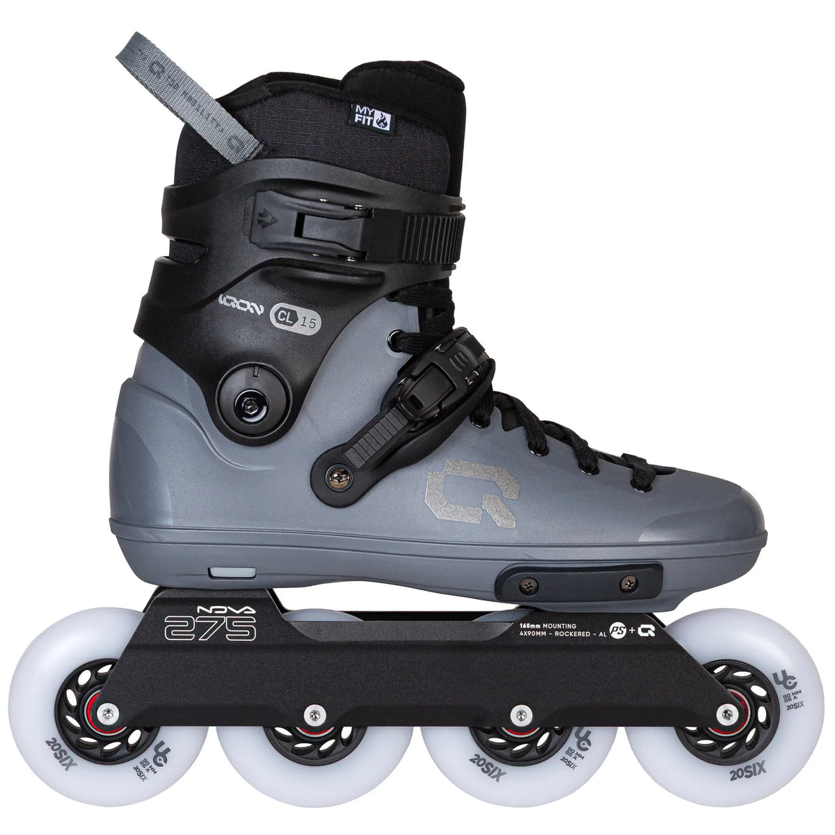 SKA10608 IQON CL 15 Silver 4x90mm – Silber | 165mm Dual Point Mounting | Freeride & Urban Inlineskatess freeskates free skate freeride city skates inliner rollerblades hardboot hardshell hartschalen skate skamidan weil am rhein deutschland lörrach freiburg basel skamidan skateshop