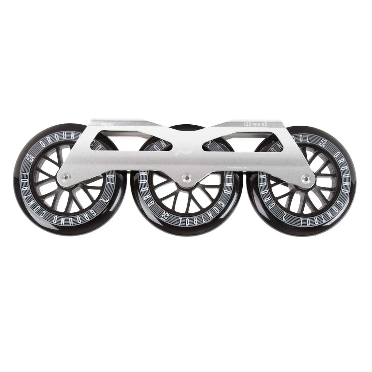 SKA12223/silver/Complete/255 Ground Control GC TriSkate V2 125mm 85A Complete Frames | 3x 125mm Komplettpaket | UFS Mounting | Urban Inline Rahmen | Fitness & Urban Inline Skating Inline Skating | Urban Inline Skating Frames Rahmen für inline Skates Frames for inline Skating Urban Inline Skating Frames Inliner Rahmen für das urbane Gelände Lörrach Freiburg Basel Inliner Skateschule und Skateshop Weil am Rhein SkaMiDan Deutschland Germany