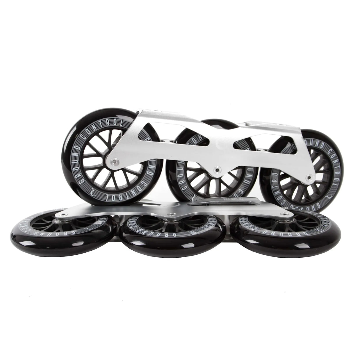 SKA12223/silver/Complete/255 Ground Control GC TriSkate V2 125mm 85A Complete Frames | 3x 125mm Komplettpaket | UFS Mounting | Urban Inline Rahmen | Fitness & Urban Inline Skating Inline Skating | Urban Inline Skating Frames Rahmen für inline Skates Frames for inline Skating Urban Inline Skating Frames Inliner Rahmen für das urbane Gelände Lörrach Freiburg Basel Inliner Skateschule und Skateshop Weil am Rhein SkaMiDan Deutschland Germany