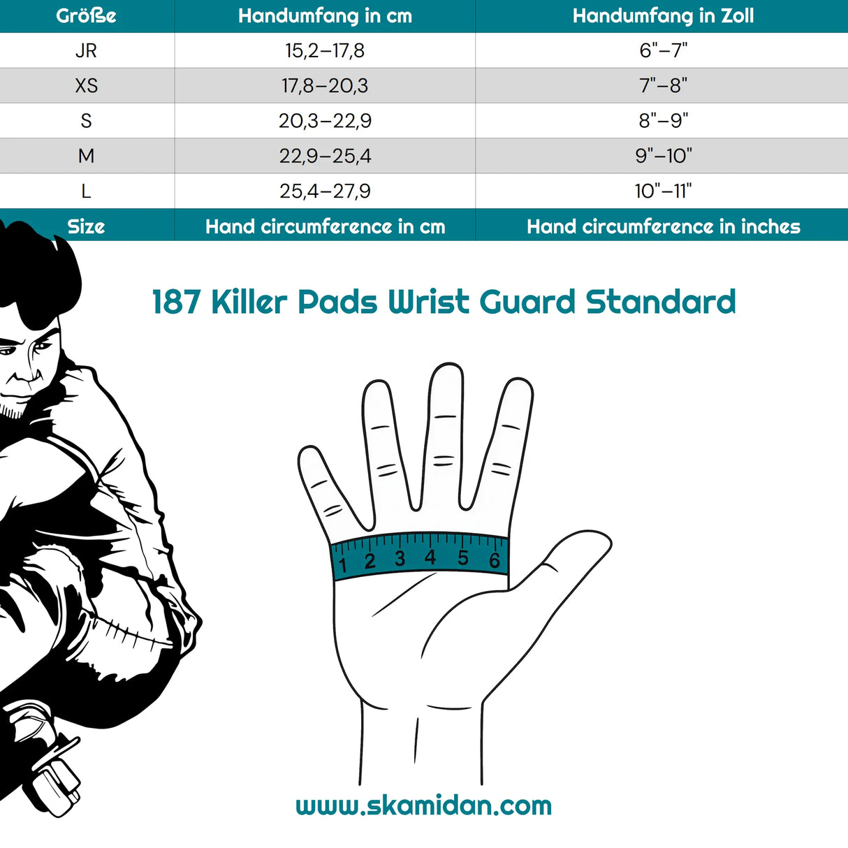 SKA187-PWR-0003 187 KILLER PADS Wrist Guard Standard Handgelenkschützer | Handgelenkschoner | City Wrist Brace Handgelenkschoner | Pro Handgelenkschützer | Schienbeinschoner Socken | Polster Hose | Protektoren Helm Protector Helmet Skater Schutzausrüstung Skate Protective equipment Handgelenkschoner Knieschützer Ellenbogen Polster Schienguards Schienbeinschoner | Lörrach Freiburg Basel Inliner Skateschule und Skateshop Weil am Rhein SkaMiDan Deutschland Germany