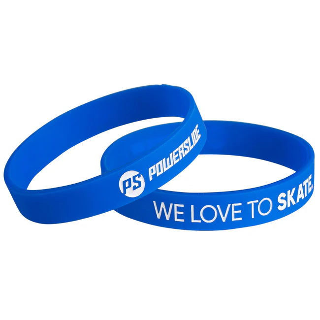 SKA200635/Black POWERSLIDE Bracelet "We love to Skate" | Verschiedene Farben | Armband für das Skating | Zubehör für Inline Skating | Inline Skating Fitness Inline Skating Urban Inline Skating | Aggressive inline Skating | Lörrach Freiburg Basel Inliner Skateschule und Skateshop Weil am Rhein SkaMiDan Deutschland Germany