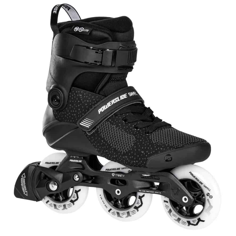 POWERSLIDE Swell Lite Black | 100mm 83A HR ABEC 7 | Trinity Mounting | Fitness Inline Skates