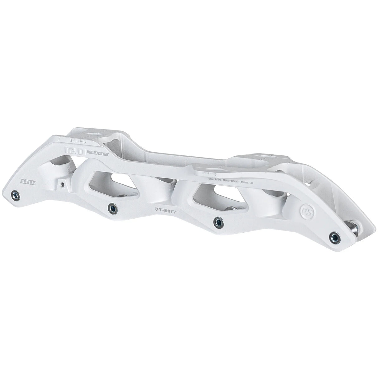 SKA520085 POWERSLIDE Trinity Elite AL Frame 4×100mm | 305mm | Aluminium | White | Fitness & Urban Inline Skating Inline Skating | Urban Inline Skating Frames Rahmen für inline Skates Frames for inline Skating Urban Inline Skating Frames Inliner Rahmen für das urbane Gelände Lörrach Freiburg Basel Inliner Skateschule und Skateshop Weil am Rhein SkaMiDan Deutschland Germany
