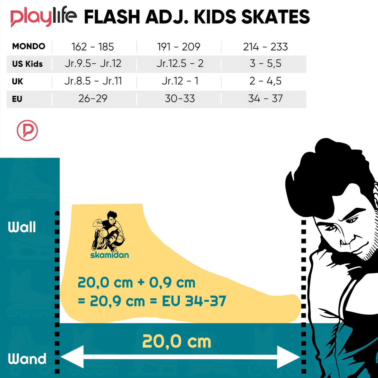 SKA880371 PLAYLIFE Flash Blue adj. – Schwarz Blau | Größenverstellbare Kinder Inlineskates | Freestyle Slalom & Urban Inlineskates Inliner Kids Skates Rollerblades Inlineskates für Kinder Junior Skates Verstellbare Skates Größenverstellbare Inlineskates für Kinder Kinder Inliner Kids Inliner Kids Rollerblades Urban Inline Skating Urban Inline Skating Freeskates City Skates Fitness Inliner Sport Skates Sport Inliner Rollerblades Rollerblading Lörrach Freiburg Basel Inliner Skateschule und Skateshop Weil am R