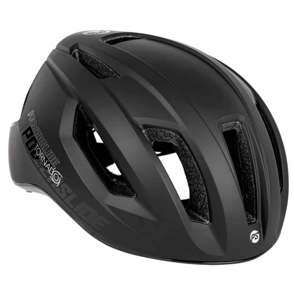 POWERSLIDE Tornado Skatehelm Pro Black XXII | Fitness Skate Helmet + Bicycle Helmet | Size Adjustable