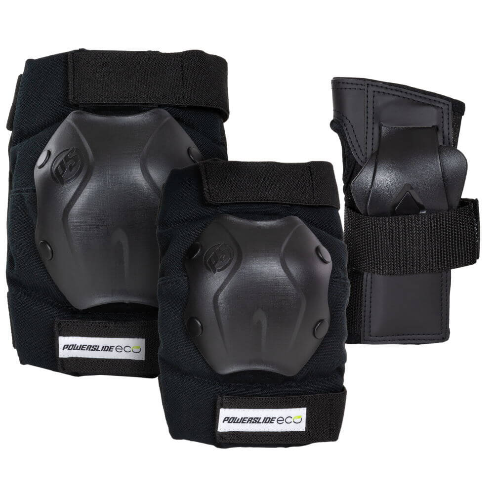POWERSLIDE Standard Eco Tri-Pack Protector Black | Including recycled materials | Protector set