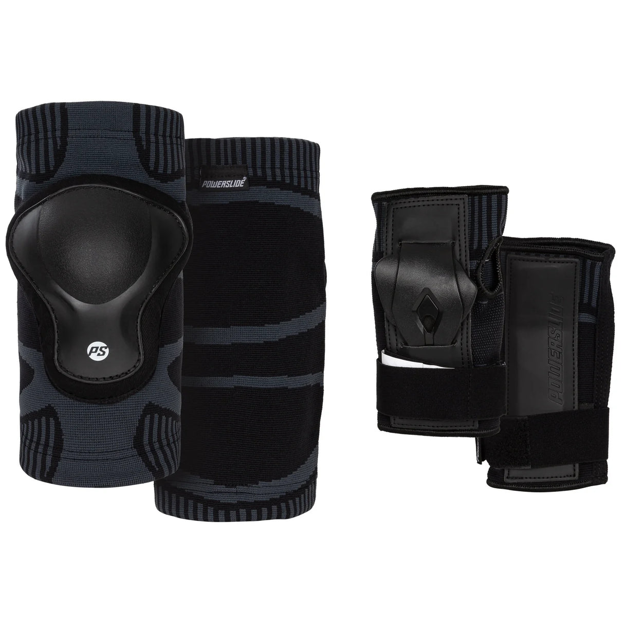 SKA903300 POWERSLIDE Onesie Dual Pack Black | Schonerset | Dehnbare Einheitsgröße (S–XL) | Schützer Für das Fitness Inline Skating | Fitness Skating Protektors | Schoner für Inline Skater | Protektion for Inline Skater | Knee Pads | Knieschützer | Knieschoner | Elbow Pads | Ellenbogen Protektoren | Lörrach Freiburg Basel Inliner Skateschule und Skateshop Weil am Rhein SkaMiDan Deutschland Germany