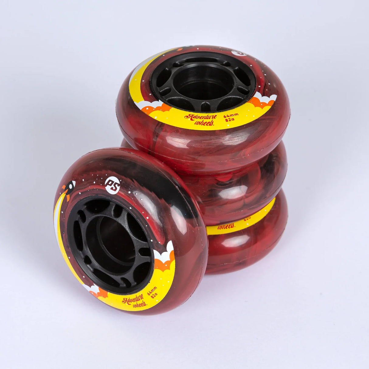 SKA905407 POWERSLIDE Adventure Wheels 64mm 82A | Red Cloud | Inline Skating Rollen Inliner Sport Skates Sport Inliner Rollerblades Rollerblading Lörrach Freiburg Basel Inliner Skateschule und Skateshop Weil am Rhein SkaMiDan Deutschland Germany