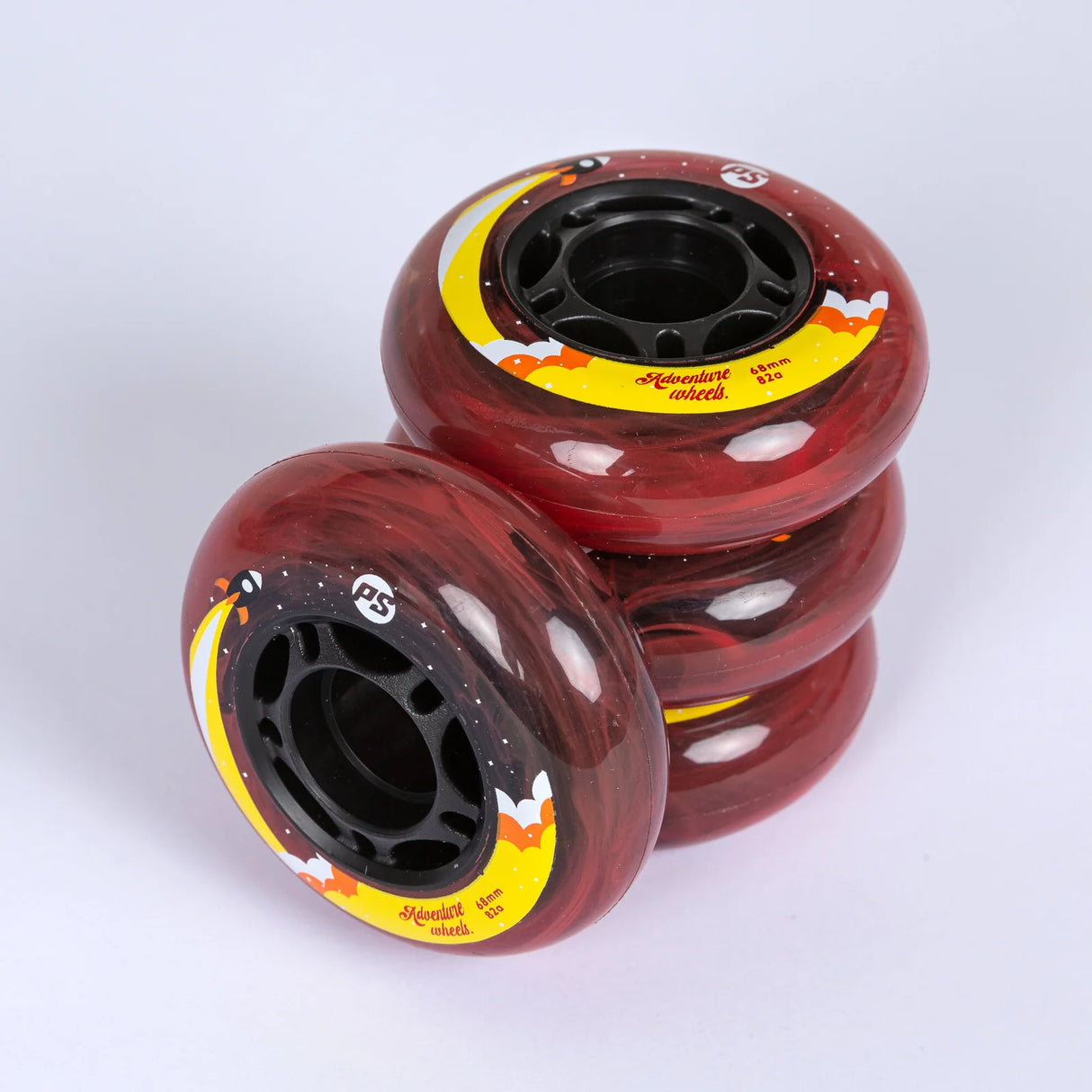 SKA905408 POWERSLIDE Adventure Wheels 68mm 82A | Red Cloud | Inline Skating Rollen Inliner Sport Skates Sport Inliner Rollerblades Rollerblading Lörrach Freiburg Basel Inliner Skateschule und Skateshop Weil am Rhein SkaMiDan Deutschland Germany