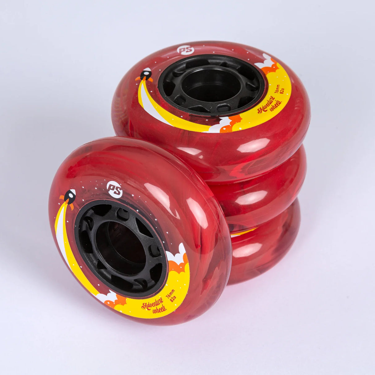 SKA905411 POWERSLIDE Adventure Wheels 76mm 82A | Red Cloud | Inline Skating Rollen Inliner Sport Skates Sport Inliner Rollerblades Rollerblading Lörrach Freiburg Basel Inliner Skateschule und Skateshop Weil am Rhein SkaMiDan Deutschland Germany