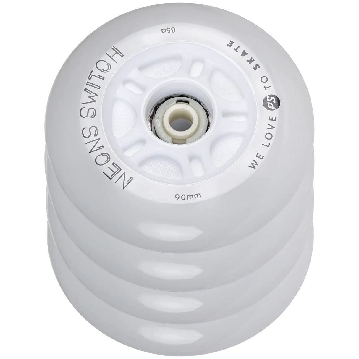 SKA905501/4-Pack POWERSLIDE Neons Switch LED Rollen – 90mm 85A | LED Rollen für Inlineskates | Leuchtrollen für das Inline Skating Inline Skating Rollerblading Inlineskaterollen Skating Wheels for Rollerblader Rollen für Inlineskater Lörrach Freiburg Basel Inliner Richtige Größe right Size for Rollerblades Langhaltende Inlineskaterollen Longlasting Wheels for Rollerblading Skateschule und Skateshop Weil am Rhein SkaMiDan Deutschland Germany