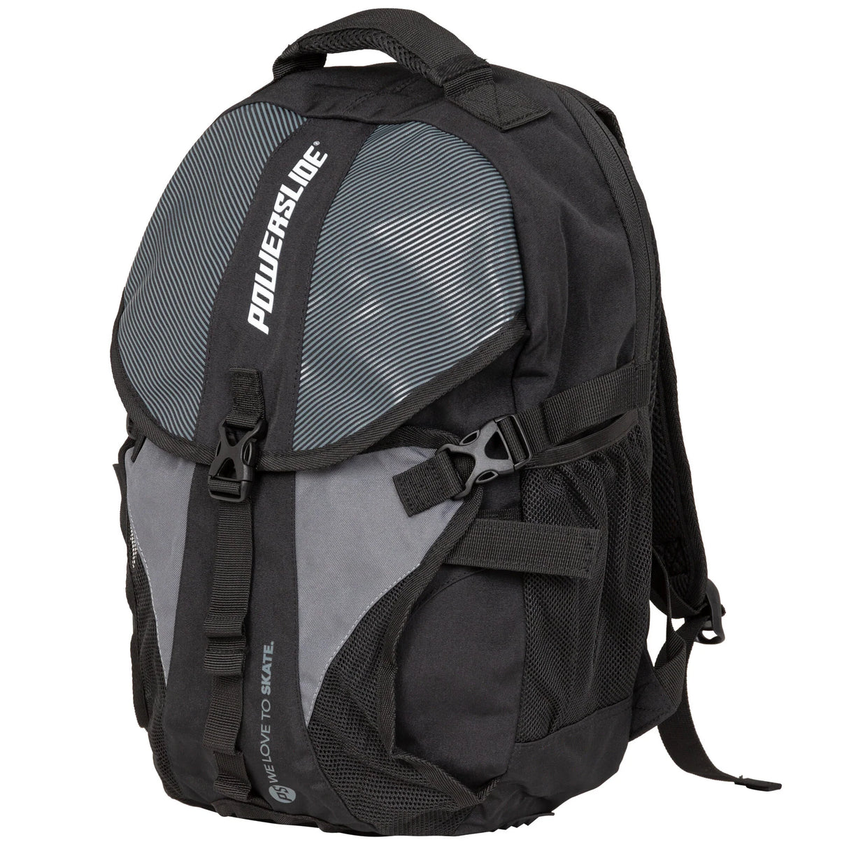 SKA907085 POWERSLIDE Fitness Backpack | Black | Grey |  Skaterucksack | Mit Skatehalterung Inliner Sport Skates Sport Inliner Rollerblades Rollerblading Lörrach Freiburg Basel Inliner Skateschule und Skateshop Weil am Rhein SkaMiDan Deutschland Germany