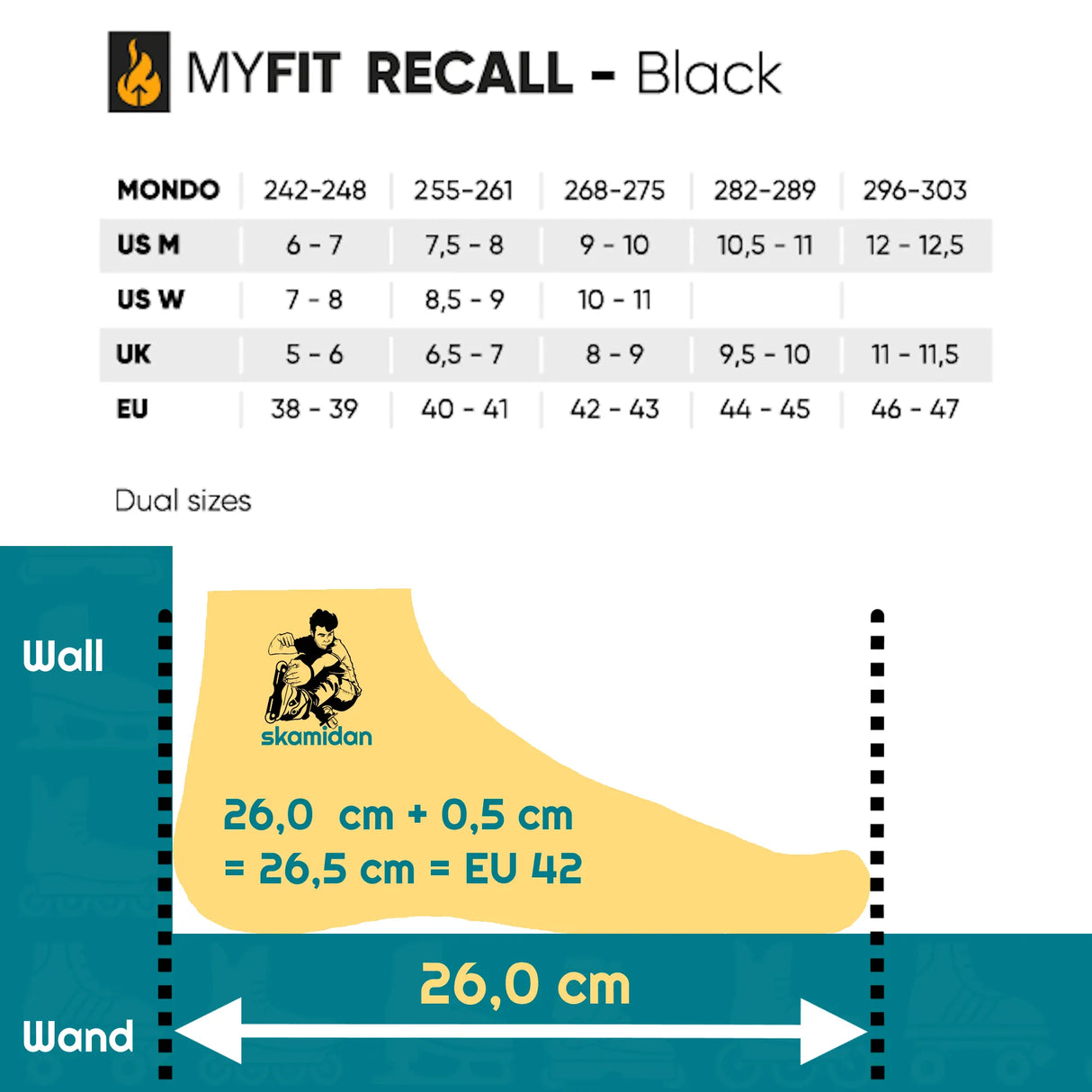 SKA908455 | MYFIT Recall Liner Black Dual Fit Liner | Mit Schlaufen | Thermisch formbarer Innenschuh für Inlineskates | Inliner Sport Skates Sport Inliner Rollerblades Rollerblading Lörrach Freiburg Basel Inliner Skateschule und Skateshop Weil am Rhein SkaMiDan Deutschland Germany