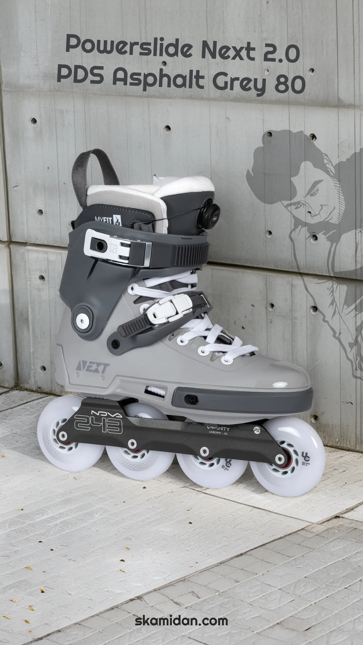 SKA908483 POWERSLIDE Next 80 PDS Asphalt Grey – Grau | Power Disc System | Trinity Mounting | Urban Inlineskates Freeride Free Skates Freeskates Inlineskates Fitness Inlineskates Inlineskates Sport Inline Skates Rollerblades Urban Inline Skating Urban Inline Skating Freeskates Trainng Skates Strecken Skates Trinity Skates Einsteiger Beginner Inlineskates Inliner Fitness Inliner City Skates Fitness Inliner Sport Skates Sport Inliner Rollerblades Rollerblading Lörrach Freiburg Basel Inliner Skateschule und Sk