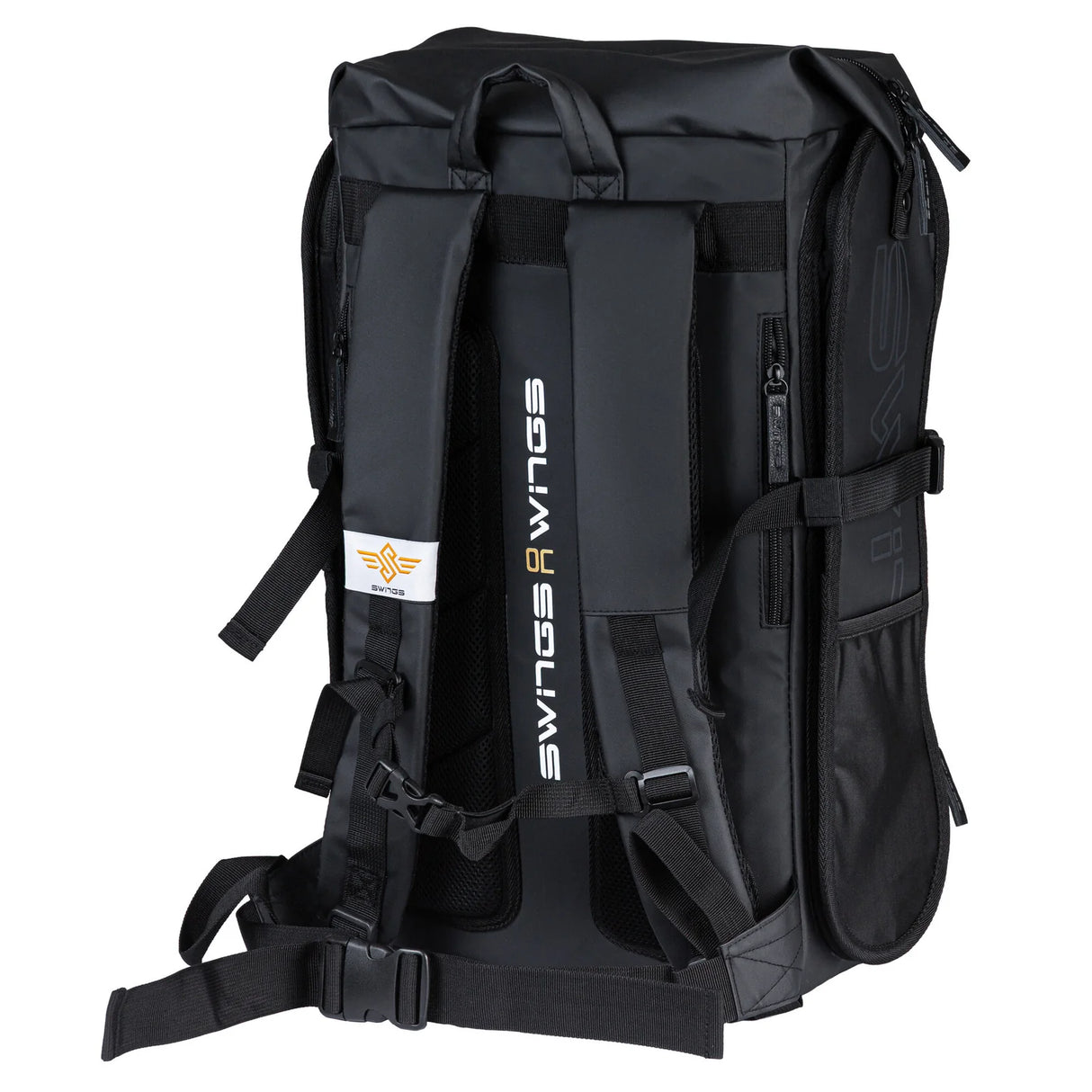 SKA910951 SWINGS Aurum Bag – Schwarz | Backpack | Skaterucksack mit Halterungen für 4× 90 mm bis 3× 125 mm Inlineskates tragetasche rucksack für rollerblades inliner skates blades inlineskates skamidan weil am rhein deutschland lörrach freiburg basel skamidan skateshop