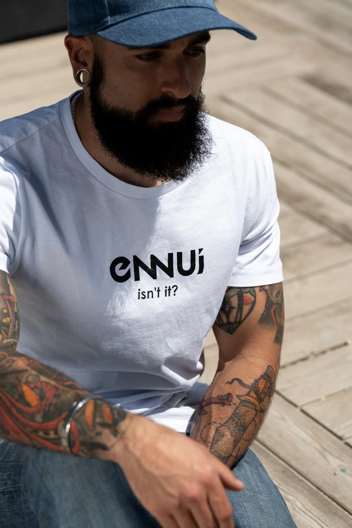 SKA920109 ENNUI Isn´t it T-Shirt | White | Unisex | Clothing | Bekleidung Inliner Sport Skates Sport Inliner Rollerblades Rollerblading Lörrach Freiburg Basel Inliner Skateschule und Skateshop Weil am Rhein SkaMiDan Deutschland Germany