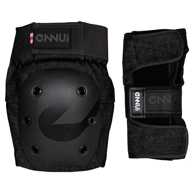 SKA920131 ENNUI Street Dual Set Pads Black | Knieschützer + Handgelenkschützer | Urban Inline Skating | Urbanes Inline Skaten | Schützer Für das Fitness Inline Skating | Fitness Skating Protektors | Schoner für Inline Skater | Protektion for Inline Skater | Knee Pads | Knieschützer | Knieschoner | Elbow Pads | Ellenbogen Protektoren | Lörrach Freiburg Basel Inliner Skateschule und Skateshop Weil am Rhein SkaMiDan Deutschland Germany