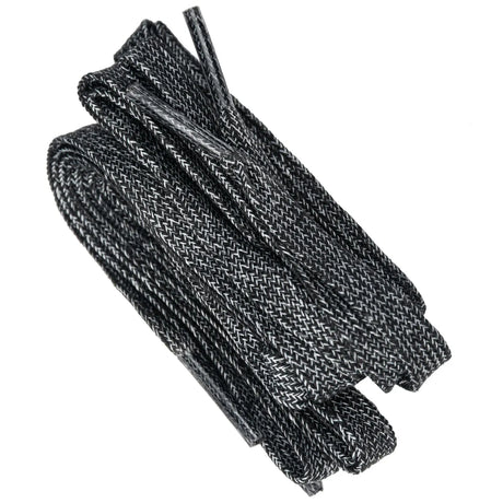 SKA940554/120 POWERSLIDE Waxed Laces 120cm Black Grey | Gewachste Schnürsenkel | Gewachste Schnürsenkel Waxed Laces Lacing Up Schnürung Inlineskates Ersatzteile Achsen Ersatzachsen für Inlineskates Rollerblades inline skating Freestyle Powerslide Tau Inlineskates Rollerblades Powerslide Skates Powerslide Hardcore Evo Inliner Skateschule und Skateshop Weil am Rhein SkaMiDan Deutschland Germany Lörrach Freiburg Basel