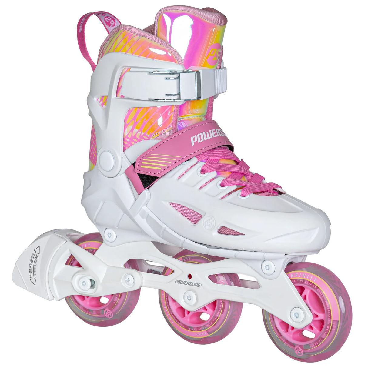 SKA940708 POWERSLIDE Phuzion Universe 3W Pink II | Größenverstellbare Kinder Inlineskates Kids Skates Inliner für Kinder qualitative Inline Skates für Jungs und Mädchen Quality inline skates for boys and girls bunte inliner für Kinder und jugendliche colorful inliners for children and teenagers Lörrach Freiburg Basel Inliner Skateschule und Skateshop Weil am Rhein SkaMiDan Deutschland Germany