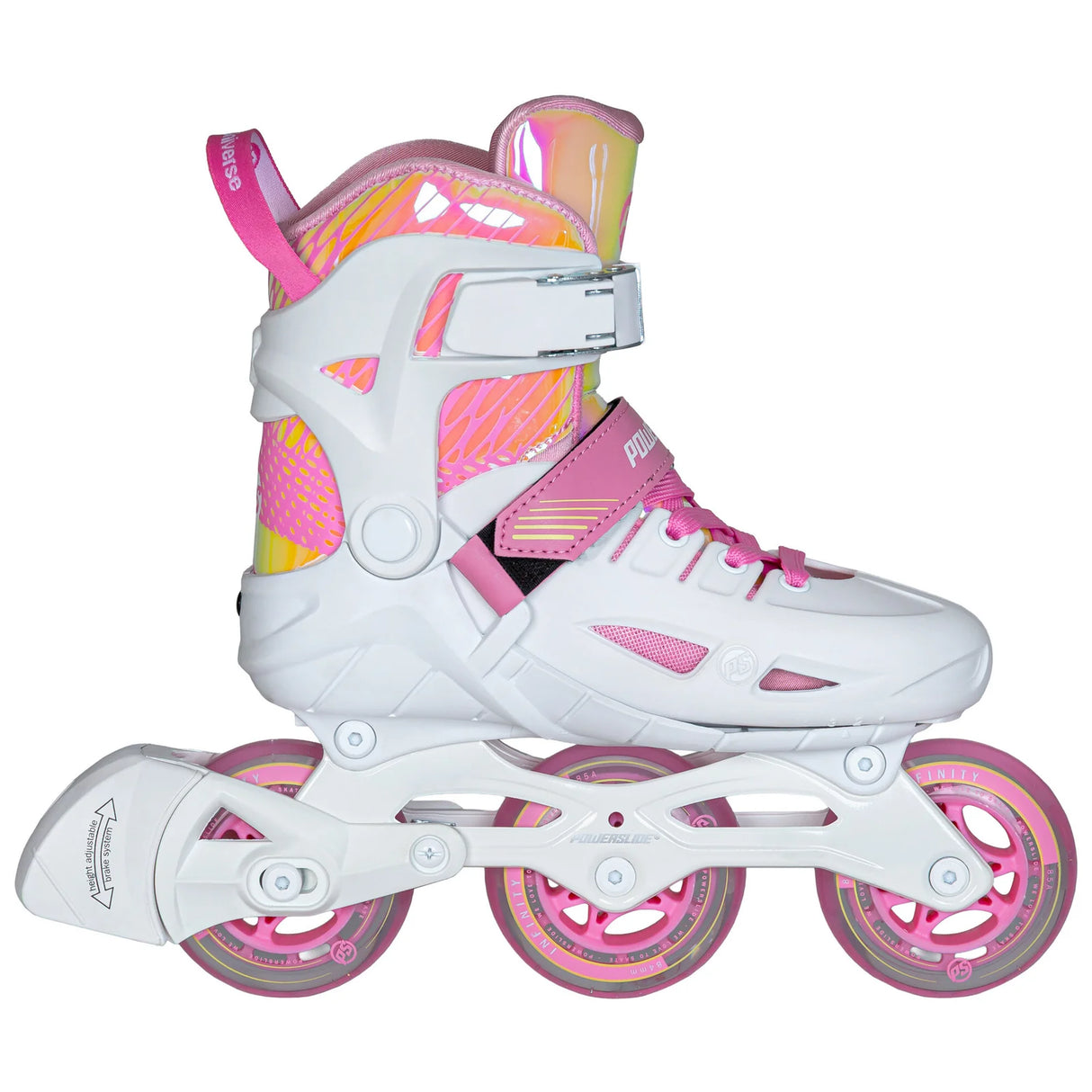 SKA940708 POWERSLIDE Phuzion Universe 3W Pink II | Größenverstellbare Kinder Inlineskates Kids Skates Inliner für Kinder qualitative Inline Skates für Jungs und Mädchen Quality inline skates for boys and girls bunte inliner für Kinder und jugendliche colorful inliners for children and teenagers Lörrach Freiburg Basel Inliner Skateschule und Skateshop Weil am Rhein SkaMiDan Deutschland Germany