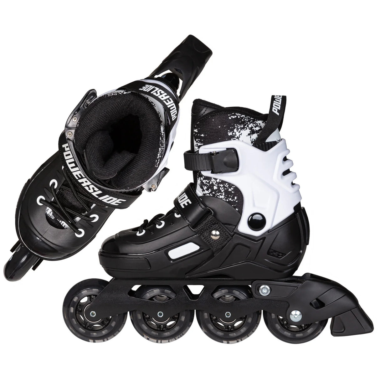 SKA940718 POWERSLIDE Khaan Magic Black adj. | Größenverstellbare Kinder Inlineskates Kids Skates Inliner für Kinder qualitative Inline Skates für Jungs und Mädchen Quality inline skates for boys and girls bunte inliner für Kinder und jugendliche colorful inliners for children and teenagers Lörrach Freiburg Basel Inliner Skateschule und Skateshop Weil am Rhein SkaMiDan Deutschland Germany