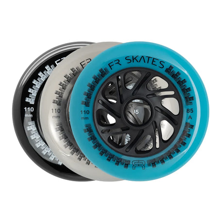 SKAFRWL-DT110-NL-BK/Natural/3-Pack FR SKATES Downtown Wheels 110mm 85A – Verschiedene Farben | 3-Pack  | Urban & Freestyle Slalom Inline Rollen & Urban Inline Rollen | Inline Skating Rollen Inline Skating Wheels Rollerblading Wheels Inline Skating Rollerblading Inlineskaterollen Skating Wheels for Rollerblader  Rollen für Inlineskater Lörrach Freiburg Basel Inliner Richtige Größe right Size for Rollerblades Langhaltende Inlineskaterollen Longlasting Wheels for Rollerblading Skateschule und Skateshop Weil am
