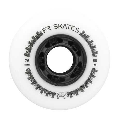 SKAFRWL-DT76-WH-BK/White/4-Pack FR SKATES Downtown Wheels 76mm 85A White | Performance Fitness & Urban Inline Rollen | Inline Skating Rollen Inline Skating Wheels Rollerblading Wheels Inline Skating Rollerblading Inlineskaterollen Skating Wheels for Rollerblader  Rollen für Inlineskater Lörrach Freiburg Basel Inliner Richtige Größe right Size for Rollerblades Langhaltende Inlineskaterollen Longlasting Wheels for Rollerblading Skateschule und Skateshop Weil am Rhein SkaMiDan Deutschland Germany