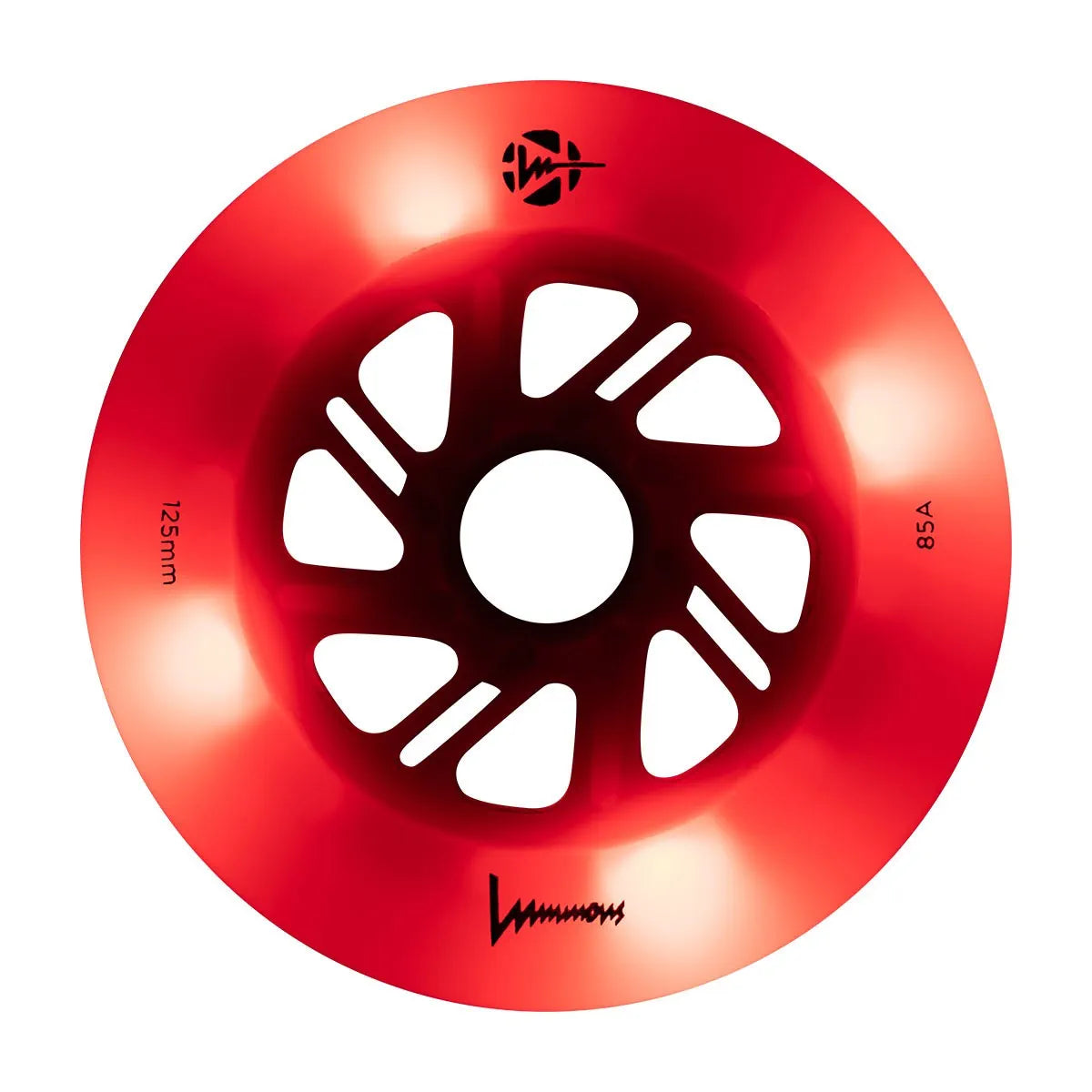 SKALUWL-LU125-RD-RD/Red Luminous LED Wheels 125mm 85A | Luminous LED Rollen für Inlineskates in Red | 4-Pack | Leuchtrollen | Fitness & Urban Inline Rollen Rollerblading Wheels Inline Skating Rollerblading Inlineskaterollen Skating Wheels for Rollerblader Rollen für Inlineskater Lörrach Freiburg Basel Inliner Richtige Größe right Size for Rollerblades Langhaltende Inlineskaterollen Longlasting Wheels for Rollerblading Skateschule und Skateshop Weil am Rhein SkaMiDan Deutschland Germany
