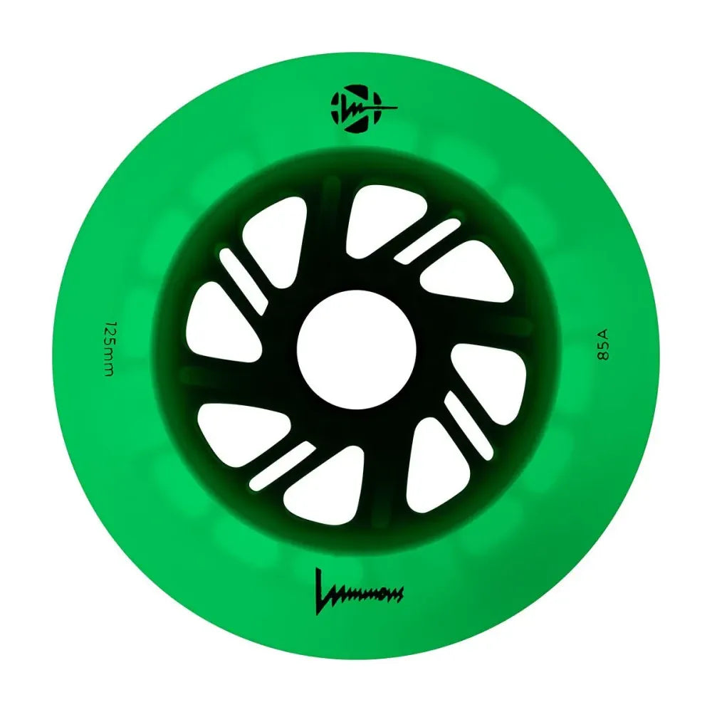 SKALUWL-LU125-WH-GW-GR/WhiteGlowGreenLED Luminous LED Wheels 125mm 85A | Luminous LED Rollen für Inlineskates in White Glow Green LED | 4-Pack | Leuchtrollen | Fitness & Urban Inline Rollen Rollerblading Wheels Inline Skating Rollerblading Inlineskaterollen Skating Wheels for Rollerblader Rollen für Inlineskater Lörrach Freiburg Basel Inliner Richtige Größe right Size for Rollerblades Langhaltende Inlineskaterollen Longlasting Wheels for Rollerblading Skateschule und Skateshop Weil am Rhein SkaMiDan Deutsc