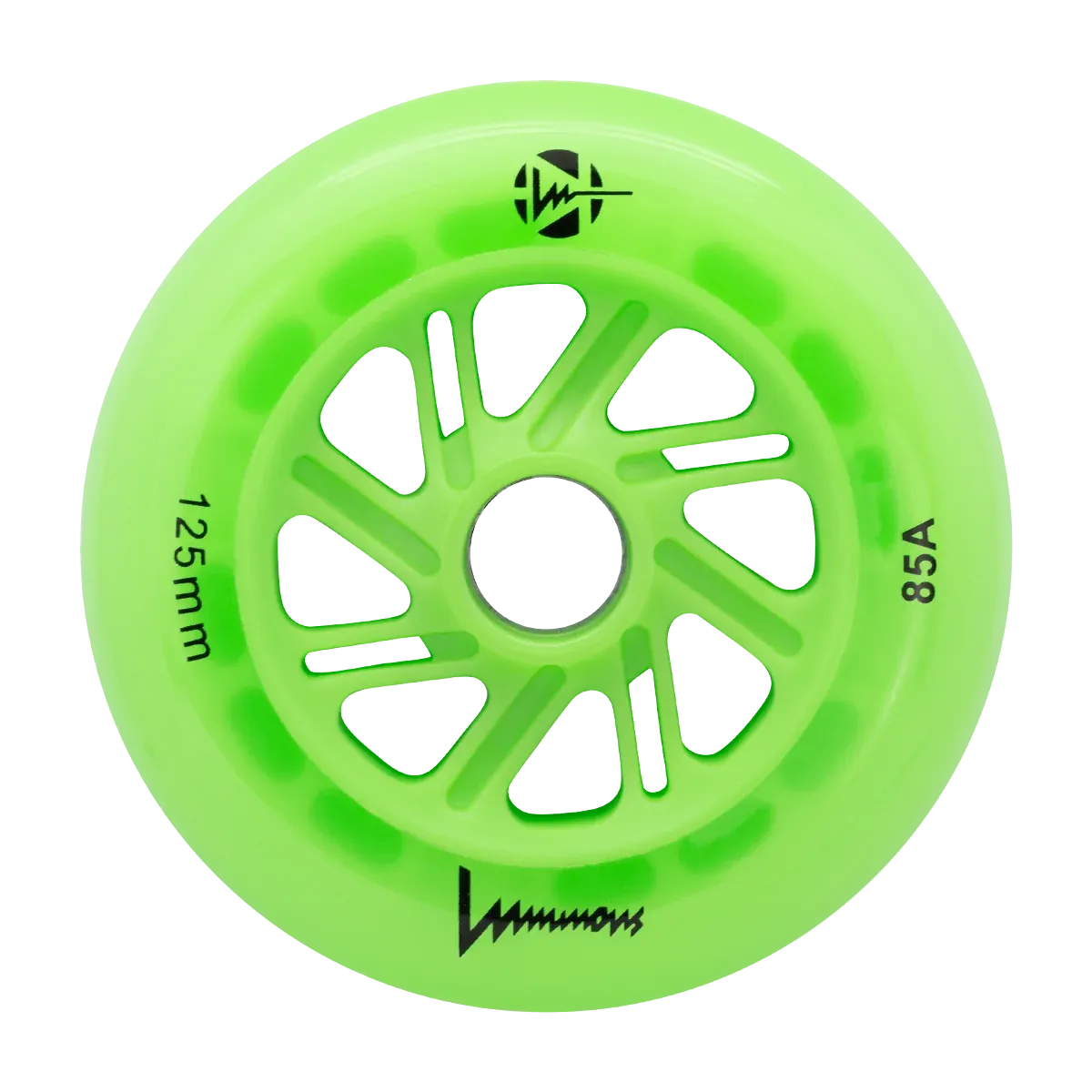 SKALUWL-LU125-WH-GW-GR/WhiteGlowGreenLED Luminous LED Wheels 125mm 85A | Luminous LED Rollen für Inlineskates in White Glow Green LED | 4-Pack | Leuchtrollen | Fitness & Urban Inline Rollen Rollerblading Wheels Inline Skating Rollerblading Inlineskaterollen Skating Wheels for Rollerblader Rollen für Inlineskater Lörrach Freiburg Basel Inliner Richtige Größe right Size for Rollerblades Langhaltende Inlineskaterollen Longlasting Wheels for Rollerblading Skateschule und Skateshop Weil am Rhein SkaMiDan Deutsc